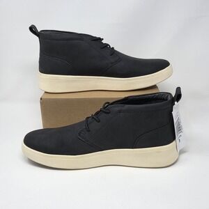 IZOD Palmer Mens Faux Leather‎ Lace-Up Sport Style Chukka Boot Black Size 9